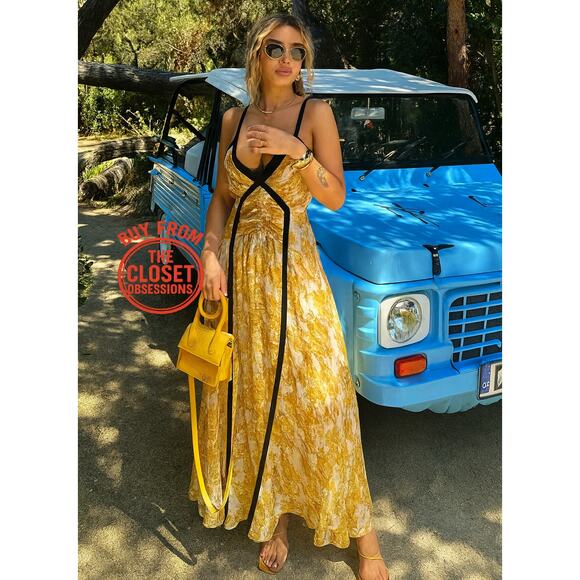 ZARA BLOGGER FAVE!!! V-Neck Printed Maxi Dress NWT LAST ONE!!! - Picture 1 of 16